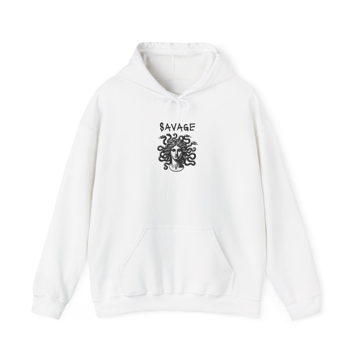 Savage Hoodie - Unisex Heavy Blend Sweatshirt for Bold Style, Casual Wear, Gifts for Art Lovers, Halloween, Grunge Fashion
