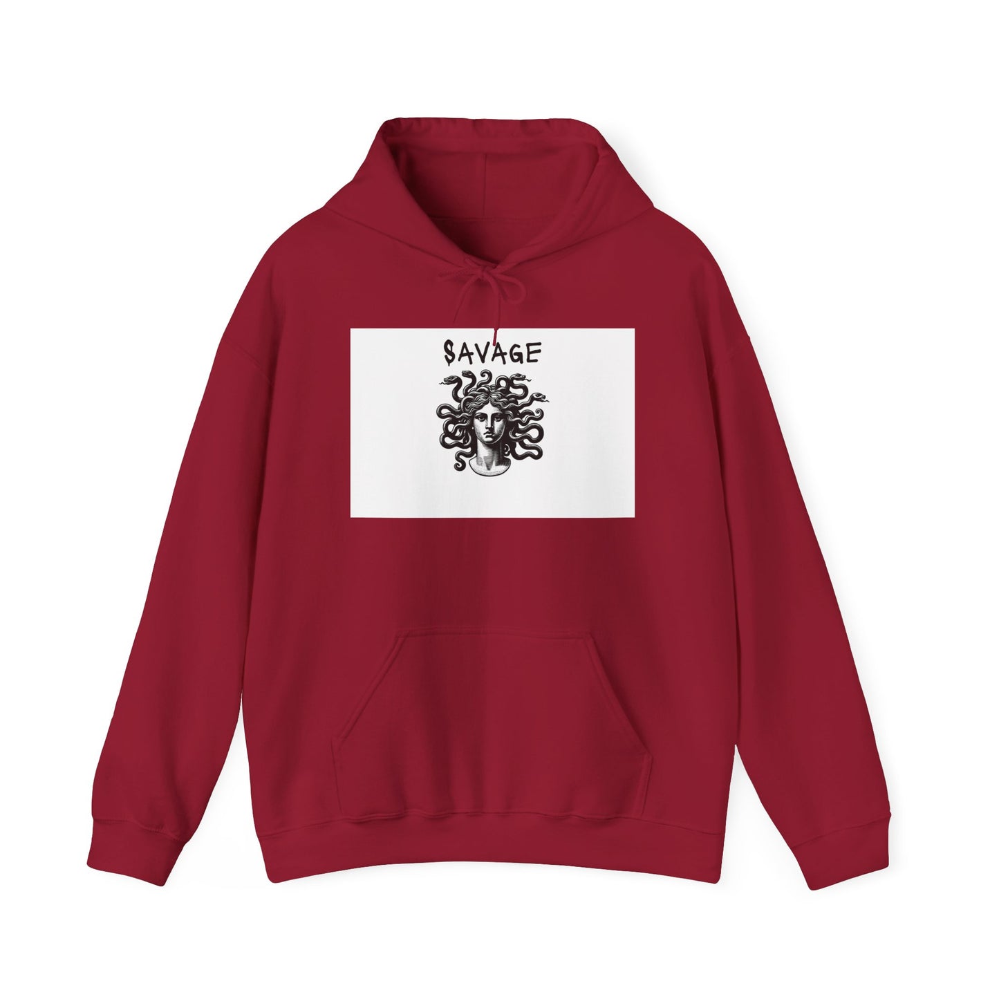 Savage Hoodie - Unisex Heavy Blend Sweatshirt for Bold Style, Casual Wear, Gifts for Art Lovers, Halloween, Grunge Fashion