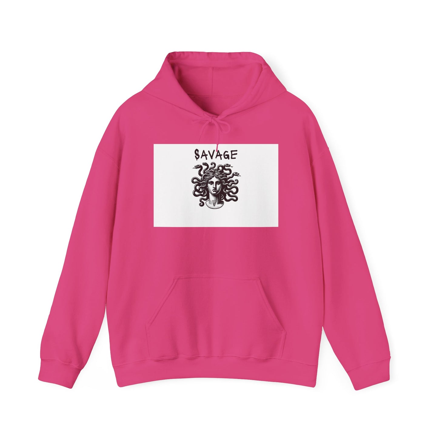 Savage Hoodie - Unisex Heavy Blend Sweatshirt for Bold Style, Casual Wear, Gifts for Art Lovers, Halloween, Grunge Fashion