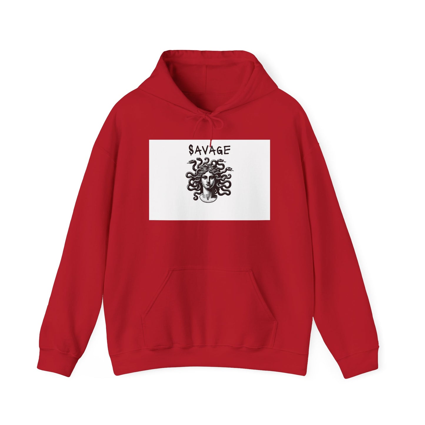 Savage Hoodie - Unisex Heavy Blend Sweatshirt for Bold Style, Casual Wear, Gifts for Art Lovers, Halloween, Grunge Fashion